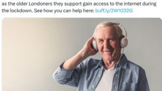 Picture previously shared by Age UK London about SocialBox.Biz initiative.